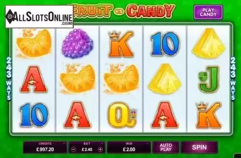 Screen 2. Fruit vs Candy from Microgaming