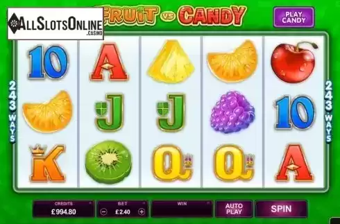 Screen 3. Fruit vs Candy from Microgaming
