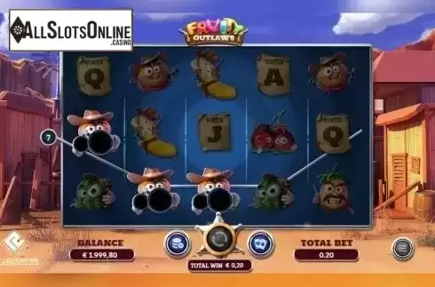 Win Screen. Fruity Outlaws from We Are Casino
