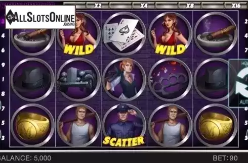 Screen 1. Gangster's Slot from Spinomenal