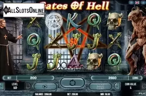 Win screen. Gates Of Hell from Fugaso