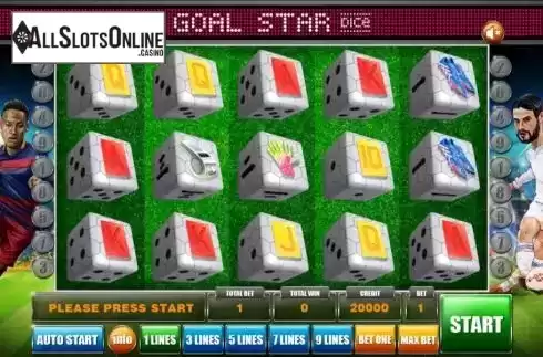 Reel Screen. Goal Star Dice from Mancala Gaming