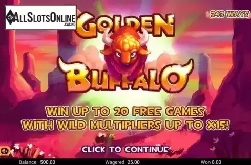 Start Screen. Golden Buffalo (Swintt) from Swintt