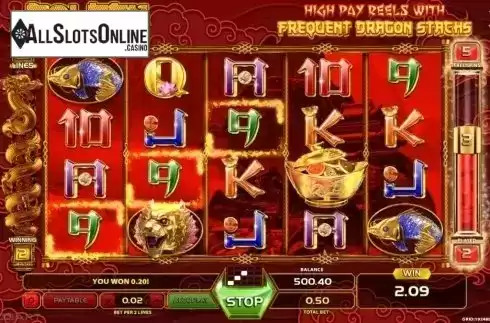Free spins feature screen 1. Golden Dragon (GameArt) from GameArt