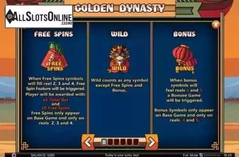 Screen2. Golden Dynasty from Spinomenal