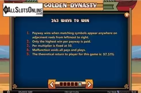 Screen7. Golden Dynasty from Spinomenal