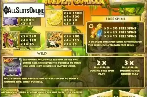 Screen3. Golden Gorilla from Rival Gaming