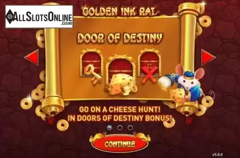 Start Screen. Golden Ink Rat from GamePlay