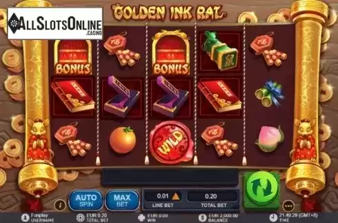 Reel Screen. Golden Ink Rat from GamePlay