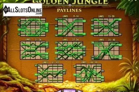 Paytable 5. Golden Jungle from IGT