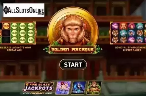 Start Screen. Golden Macaque from Rarestone Gaming