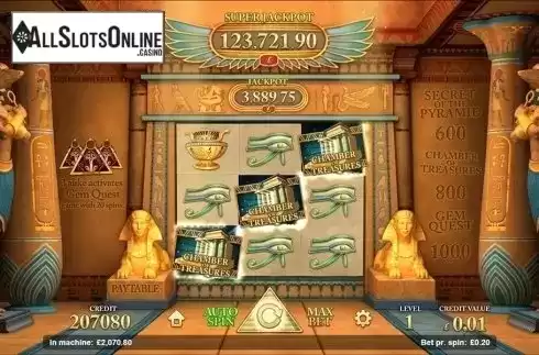 Win Screen. Golden Pyramid from Magnet Gaming