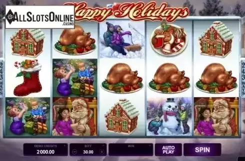 Reel Screen 1. Happy Holidays from Microgaming