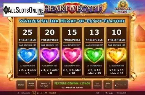 Free Spins 1. Heart of Egypt from Greentube