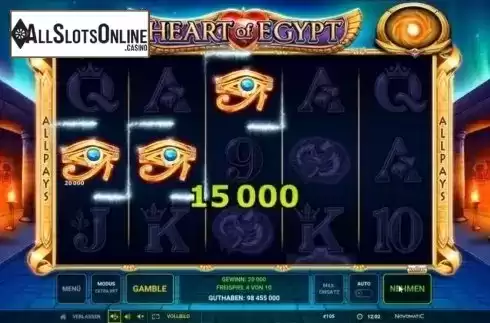 Free Spins 3. Heart of Egypt from Greentube