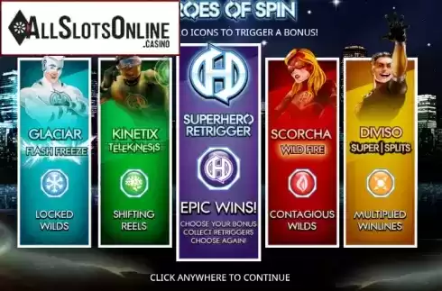 Screen2. Heroes of Spin from Blueprint
