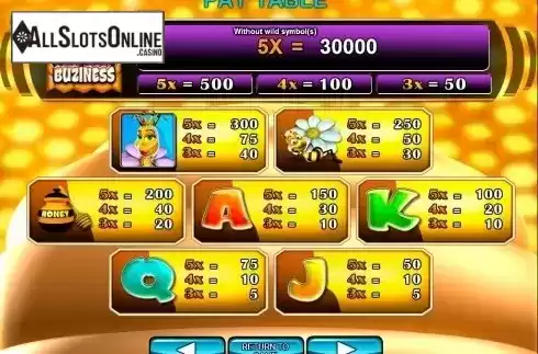 Screen2. Honey Buziness from Microgaming