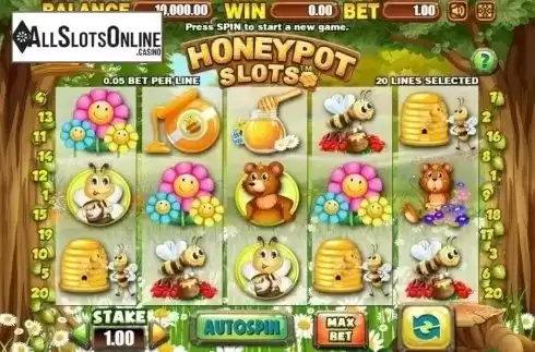Reel Screen. Honeypot Slots from Allbet Gaming