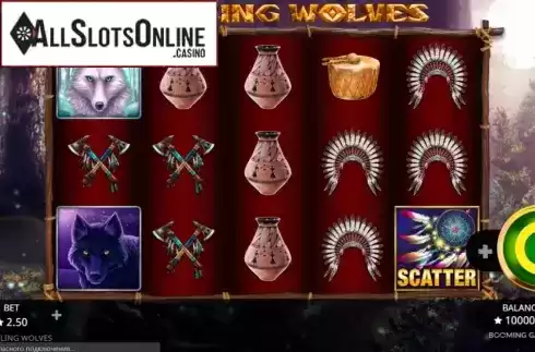 Reel Screen. Howling Wolves from Booming Games