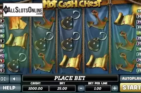 Reel Screen. Hot Cash Chest from PlayPearls