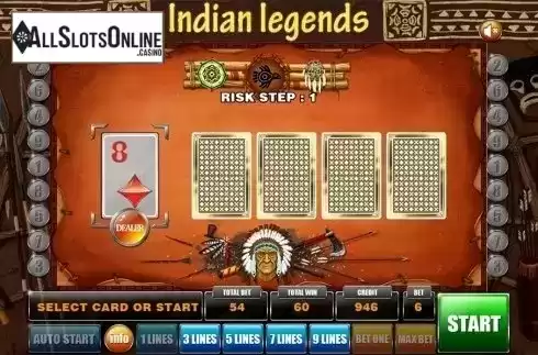 Gamble game . Indian Legends from GameX