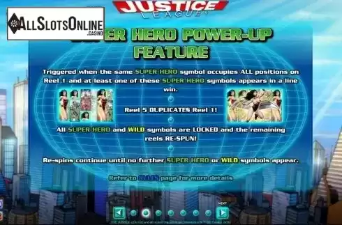 Paytable 2. Justice League (NextGen) from NextGen