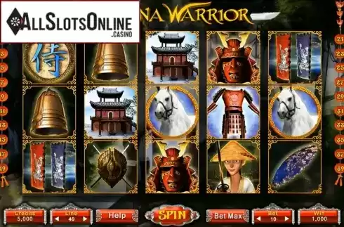 Reel Screen. Katana Warrior from Probability Gaming