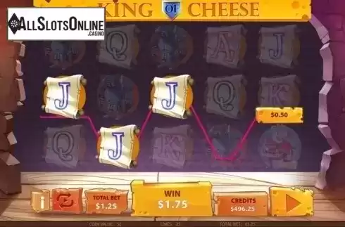Win Screen. King of Cheese from MultiSlot