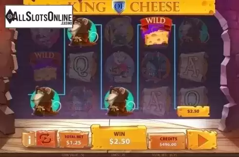 Win Screen. King of Cheese from MultiSlot