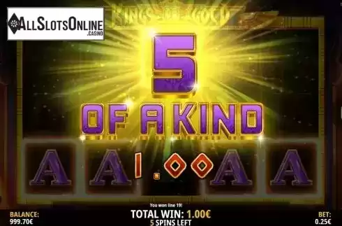 5 of a Kind. Kings of Gold from iSoftBet