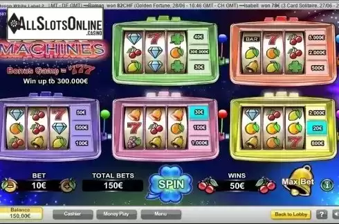 Screen 1. Lucky Machines from NeoGames