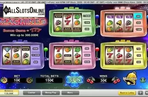 Screen 2. Lucky Machines from NeoGames
