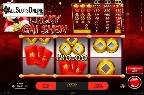 Win screen 2. Lucky Cai Shen from Spadegaming