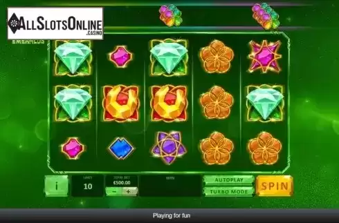 Reel Screen. Lucky Emeralds from Playtech Origins