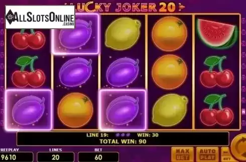 Win Screen 1. Lucky Joker 20 from Amatic Industries