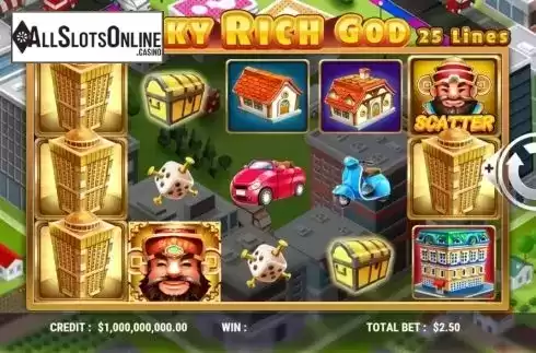 Reel Screen. Lucky Rich God from Slot Factory