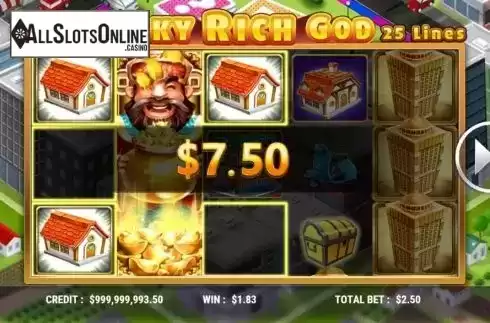 Win screen 2. Lucky Rich God from Slot Factory