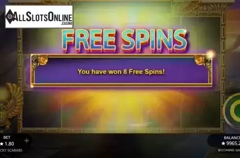 Free Spins. Lucky Scarabs from Booming Games