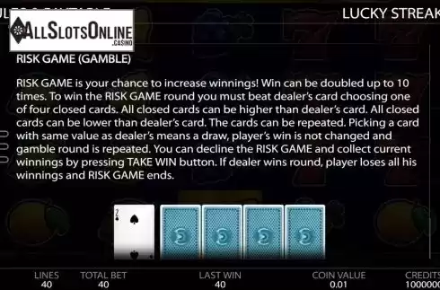 Gamble. Lucky streak 1 from Endorphina