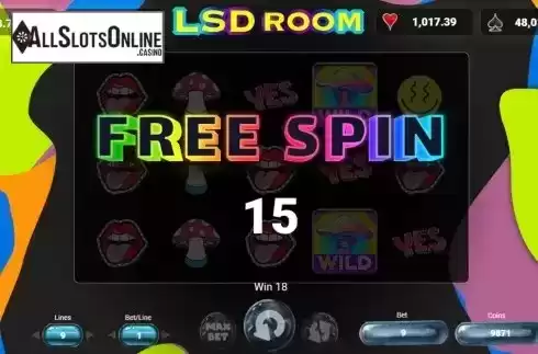 Free Spins screen