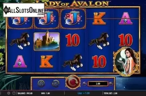 Win Screen. Lady of Avalon from Barcrest