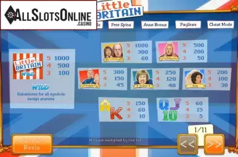 Screen3. Little Britain from Playtech