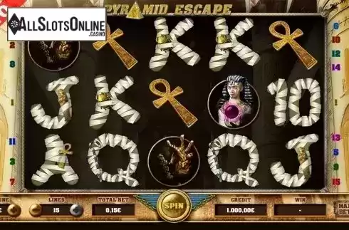 Reels screen. Pyramid Escape from Capecod Gaming