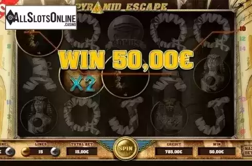 Multiplier win screen. Pyramid Escape from Capecod Gaming