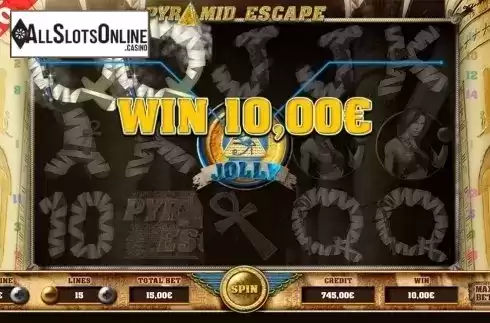 Wild win screen. Pyramid Escape from Capecod Gaming