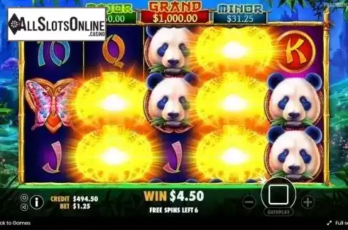 Free Spins screen 1. Panda's Fortune from Pragmatic Play