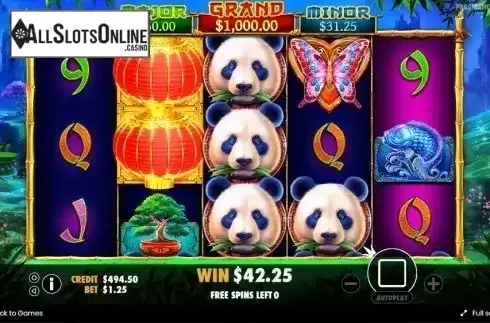 Free Spins screen 3. Panda's Fortune from Pragmatic Play