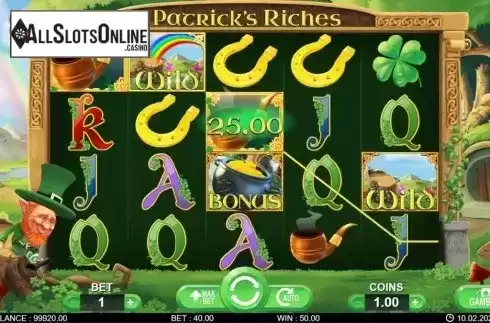 Win screen 1. Patric’s Riches from 7mojos
