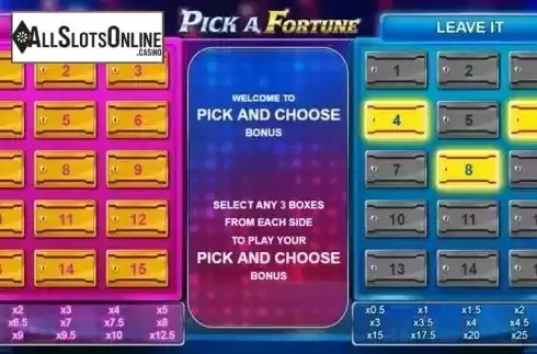 Screen 5. Pick A Fortune from Sigma Gaming