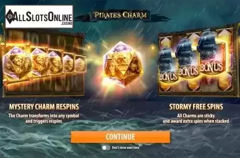 Intro screen. Pirates Charm from Quickspin